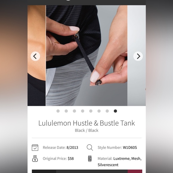 Lululemon- Hustle & Bustle Tank- B&W Palm fronds- Sz 10 - Picture 7 of 15